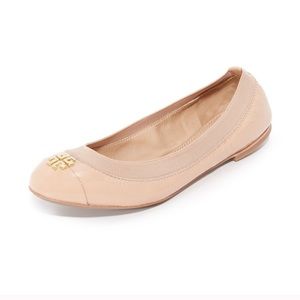 Tory Burch Patent Joie Flat (Oak) 7.5